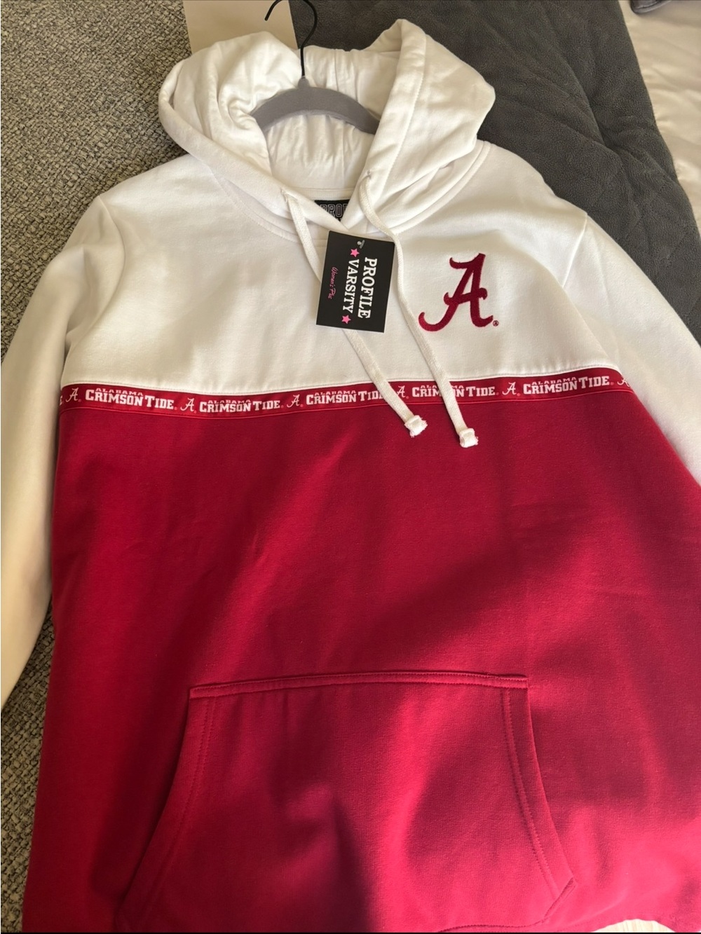 Alabama Crimson Tide White & Crimson Hoodie